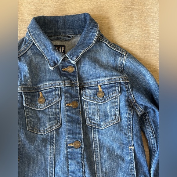 GAP Kids Denim Jean Jacket Size S Classic Blue Stretch Jean Jacket - Picture 6 of 9
